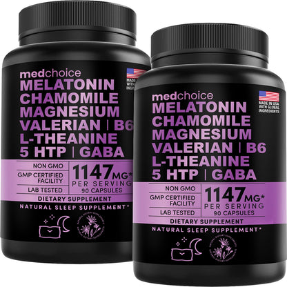 10-in-1 Melatonin Capsules - Melatonin 5mg Natural Sleep Aid for Adults MEDCHOICEBuy Supplements Australia