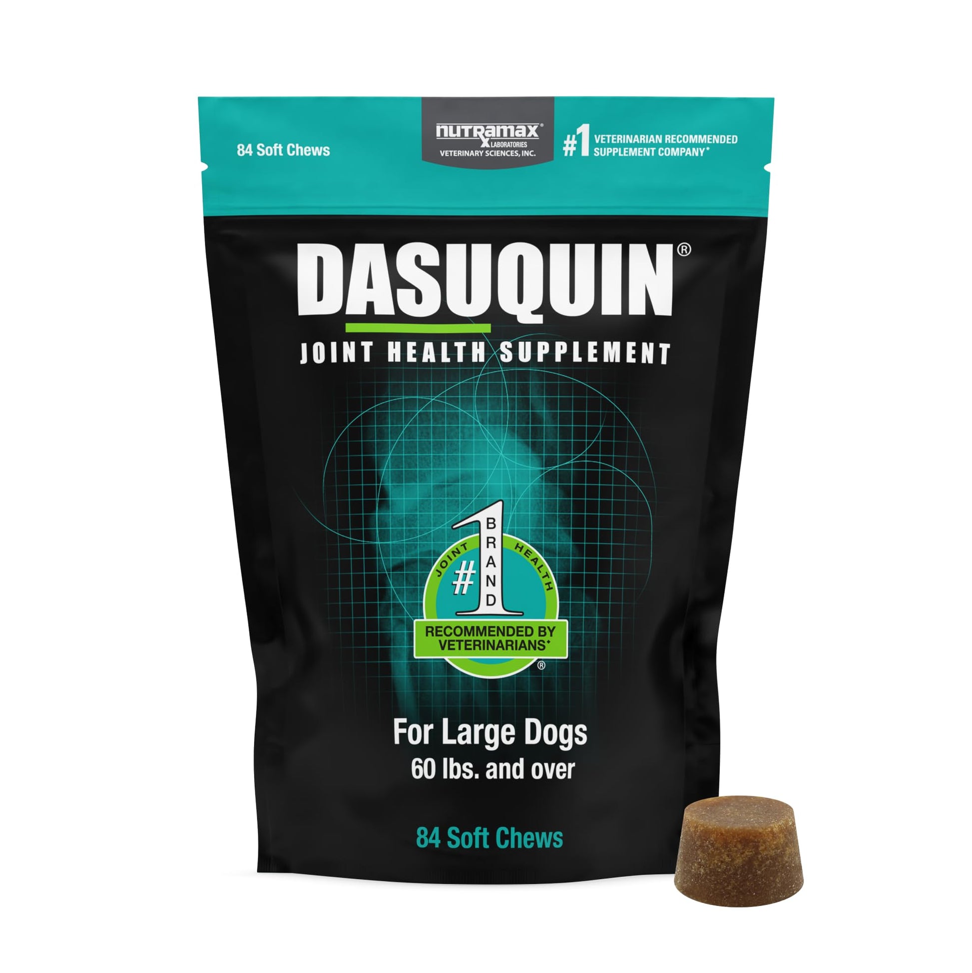 Nutramax Dasuquin for Large Dogs, Joint Health Supplement, Contains Glucosamine for Dogs, Plus Chondroitin, ASU and More, Supports Healthy Joints, Soft Chews, 84 Count Nutramax LaboratoriesBuy Supplements Australia