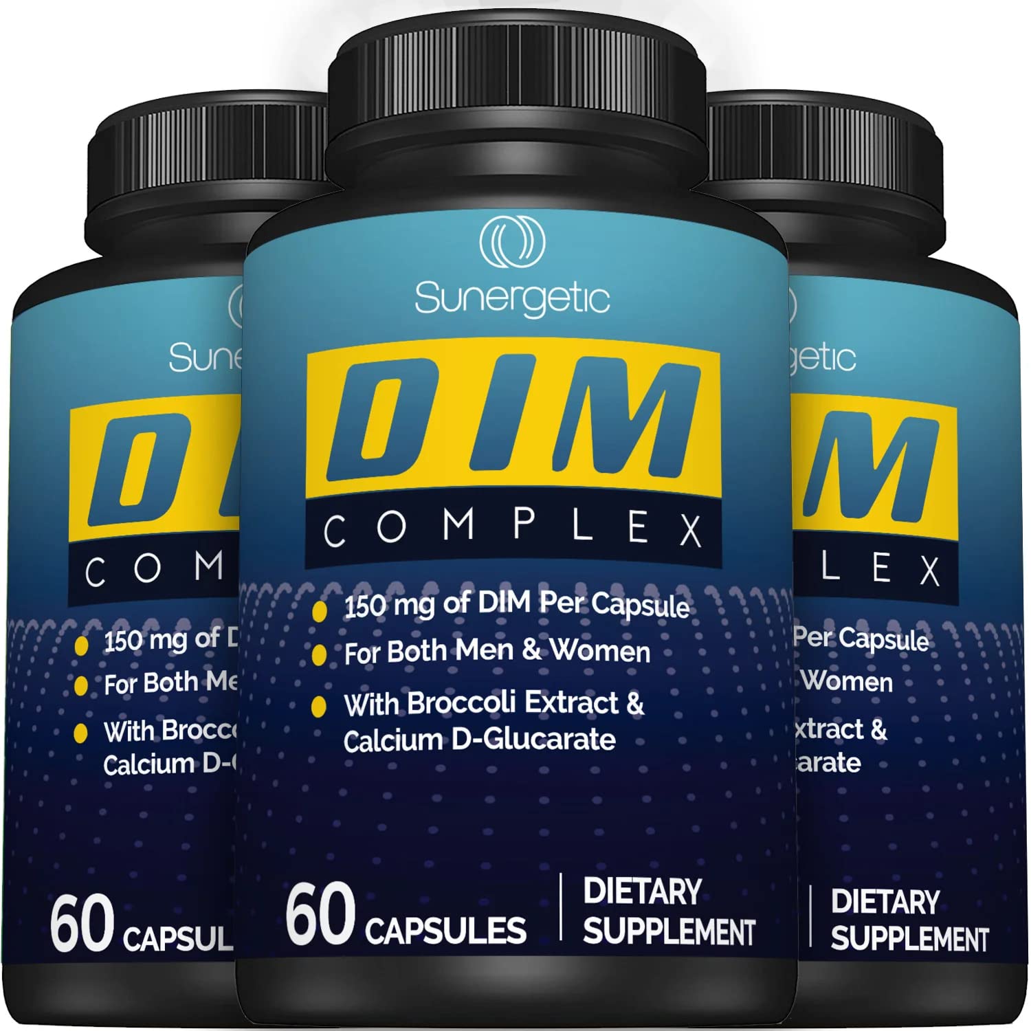 Premium DIM Supplement–Includes 150mg DIM (diindolylmethane), Broccoli, Calcium D SunergeticBuy Supplements Australia
