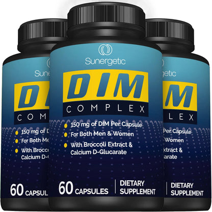 Premium DIM Supplement–Includes 150mg DIM (diindolylmethane), Broccoli, Calcium D SunergeticBuy Supplements Australia