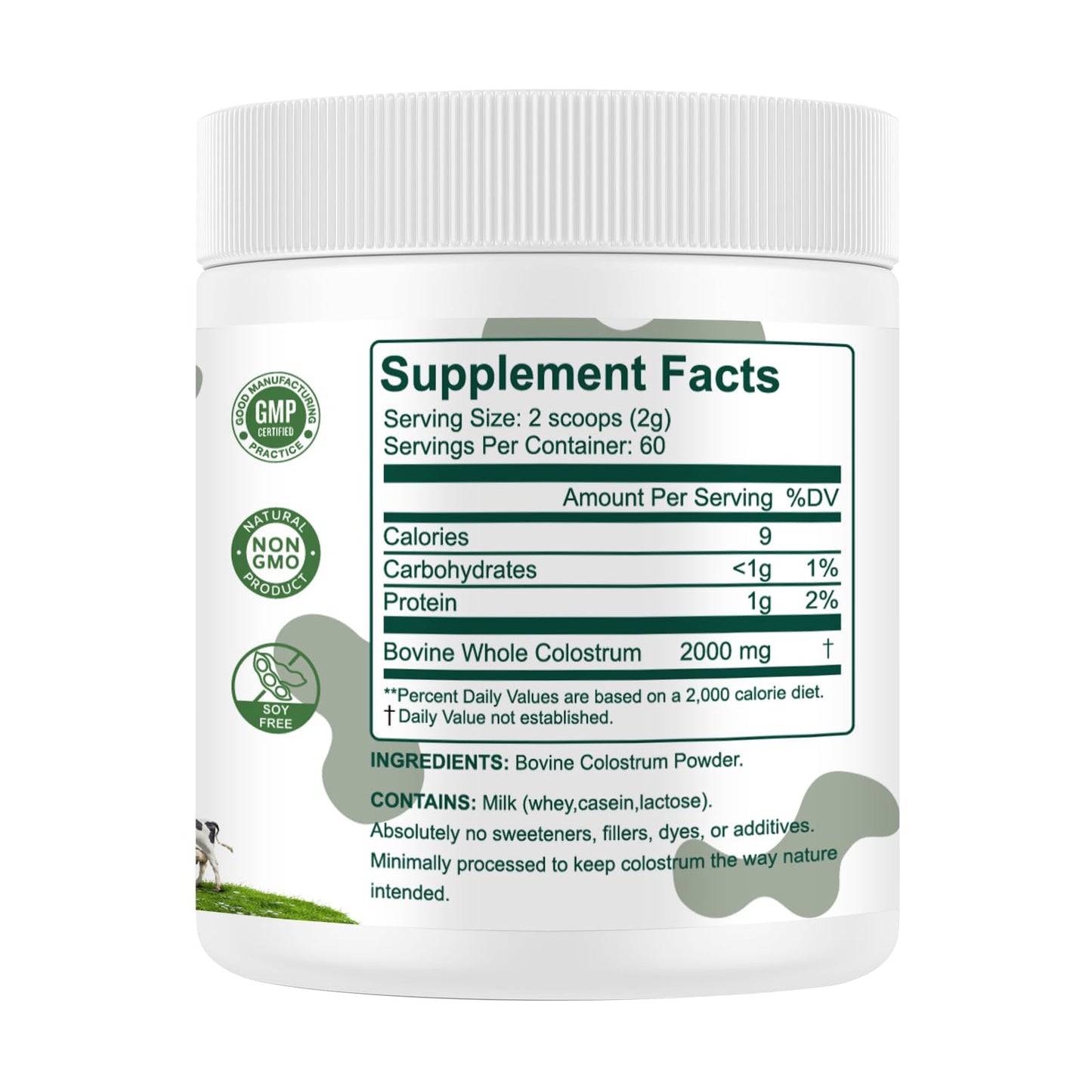 MICYDELAS Bovine Colostrum Supplement Powder 50% IgG Premium Bovine Colostrum for Gut Health Support, Immune Support, Muscle Recovery & Overall Wellness, Grass Fed, Non-GMO, Unflavored, 60 Servings MICYDELASBuy Supplements Australia
