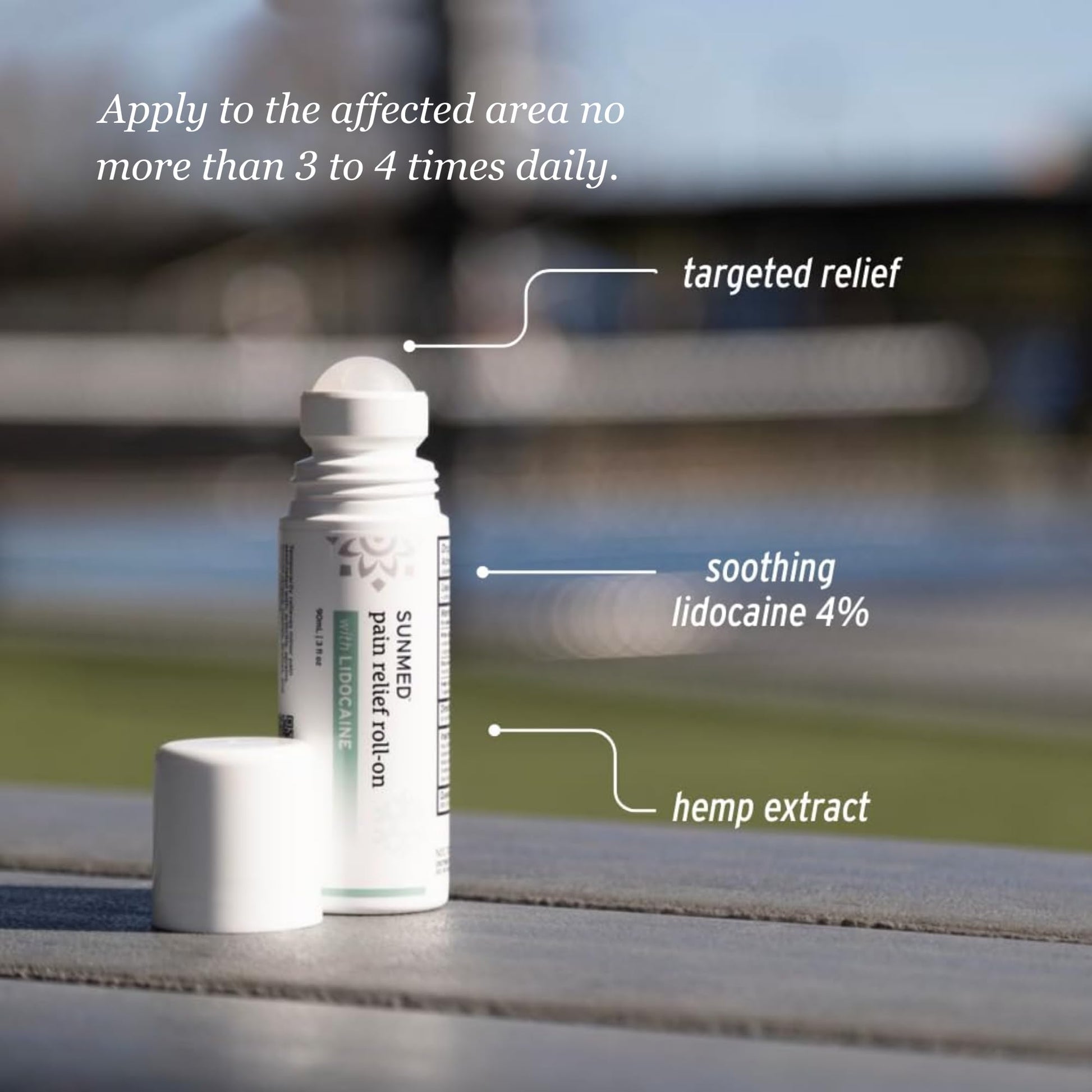 SUNMED Lidocaine 4% Roll-On Pain Relief – Targeted Topical Hemp Oil Extract for Muscle, Joint & Discomfort Relief – Portable Recovery Solution for Athletes – Quick Numbing Action, 3oz SUNMEDBuy Supplements Australia