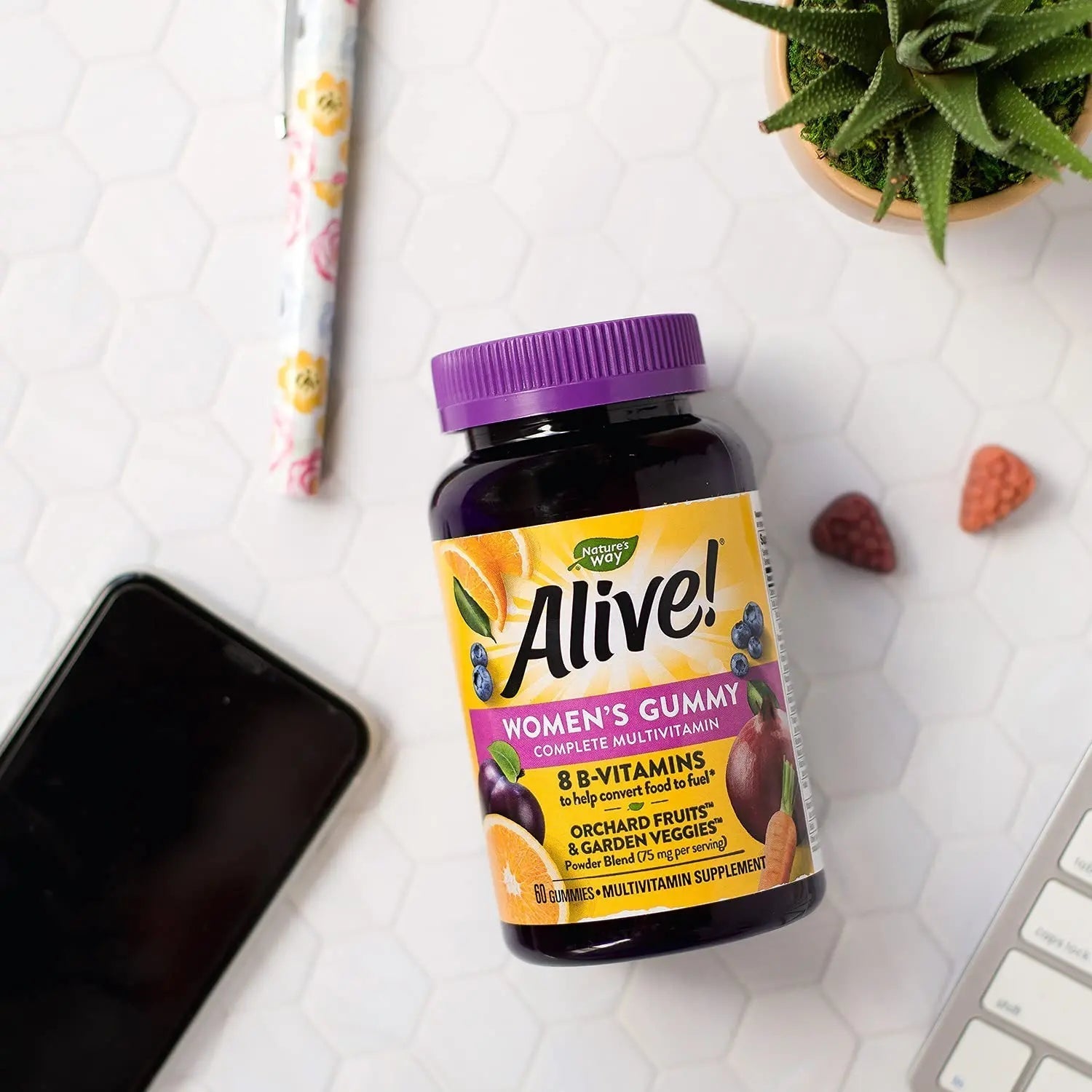 Nature's Way Alive! Women’s Gummy Multivitamin, 16 Vitamins & Minerals, Energy Metabolism*, Hair Skin & Nails Nature's Way
