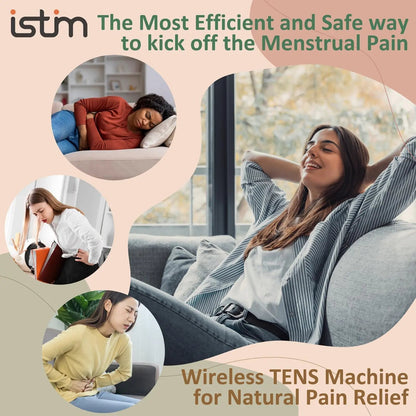 iStim S1 Wireless TENS Unit for Menstrual Relief – Period Pain Relief Device for Period Cramps and Back Pain, TENS Machine with Heat, Rechargeable Drug-Free TENS Massager with Japanese Gel Pads iSTIMBuy Supplements Australia