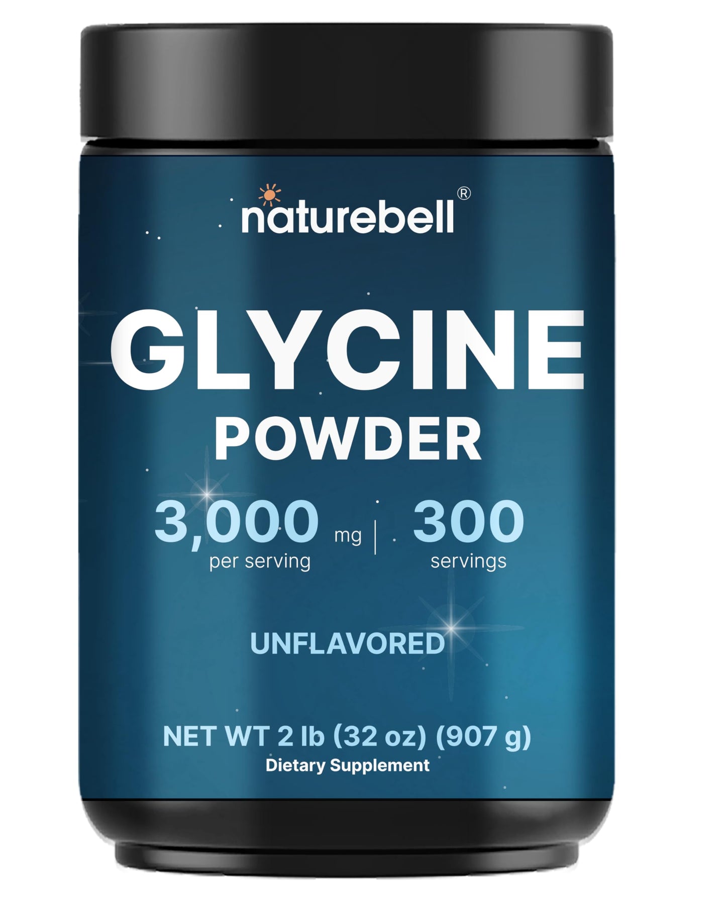 Glycine Powder, 300 Servings (2 lb) – 3,000 mg Free-Form Glycine Per Serving – Unflavored Pure Powder – Non-GMO, cGMP Manufactured NatureBellBuy Supplements Australia