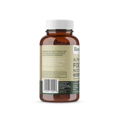 Rootful Mind Alpha Focus Nootropic - Memory and Focus Brain Booster Supplement with Choline, Citicoline, GPC, L-Tyrosine, Bacopa Monnieri, DMAE, Gingko Biloba, Lion's Mane, Niacinamide - 60 Capsules Rootful MindBuy Supplements Australia