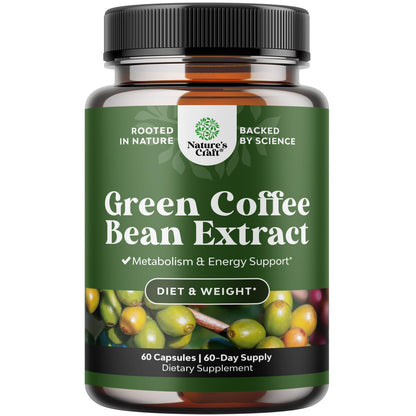 Pure Green Coffee Bean Extract - Super Energizing Green Coffee Extract with 50% Chlorogenic