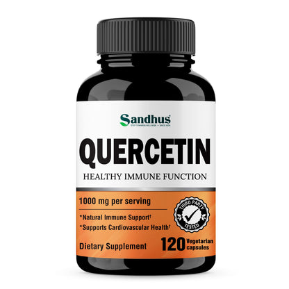 Sandhu's Quercetin 1000mg Per Serving 120 Count Vegetarian Capsules Bioflavonoids Sandhu'sBuy Supplements Australia