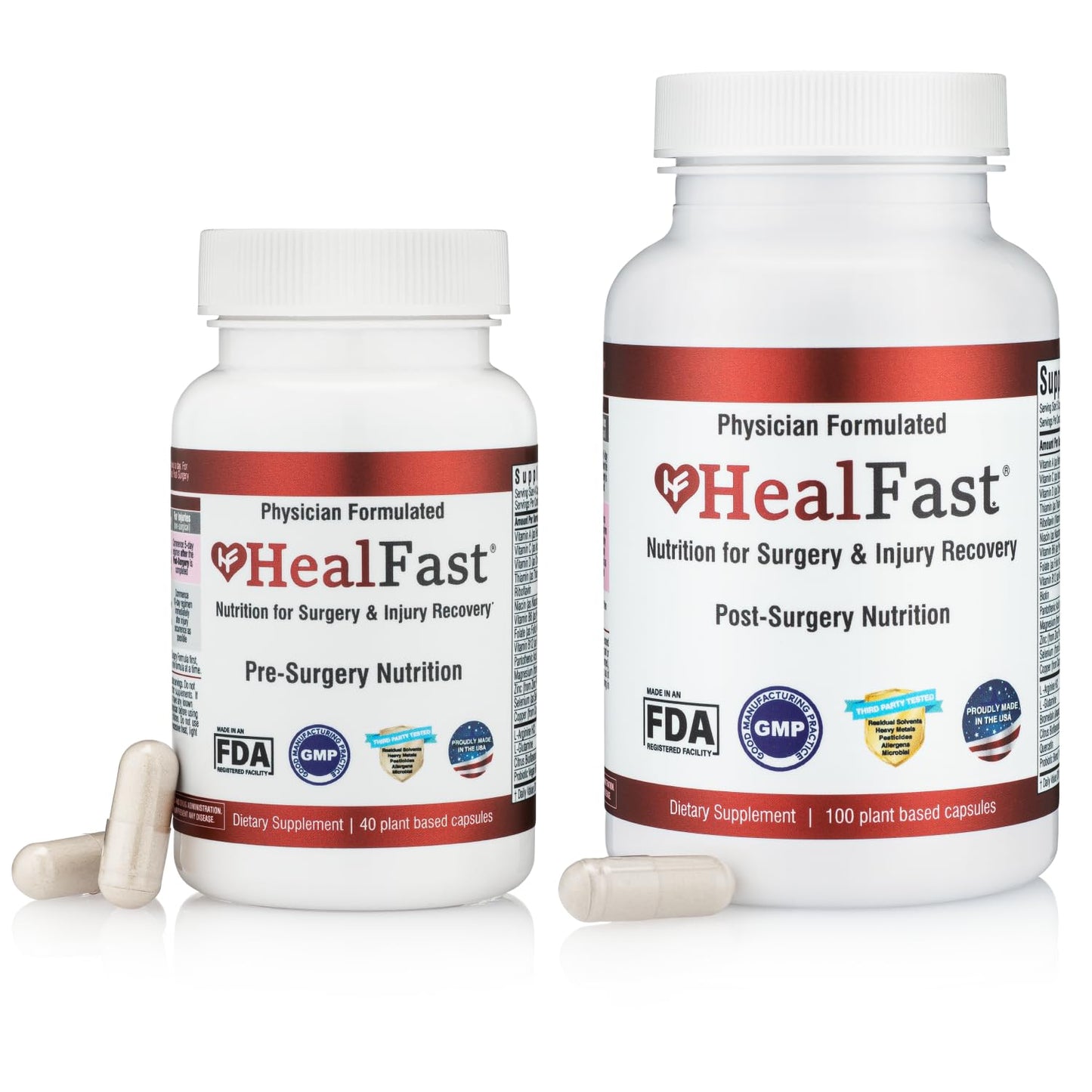 HealFast Complete Surgery & Injury Recovery Supplement: for Wound, Scar Treatment & Bruising w/Vitamins, Bromelain, Quercetin & Probiotics (Pre+Post Op) HealFastBuy Supplements Australia