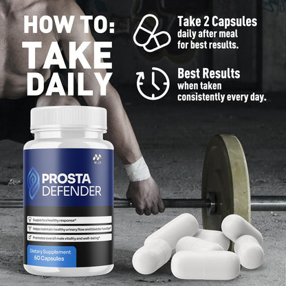 (3 Pack) Prosta Defender Capsules, Official Prostadefender Pills with All Natural Ingredients, Advanced Overall Health and Wellness Supplement, Natural Maximum Strength Vitamin Formula (180 Capsules) MJOBuy Supplements Australia