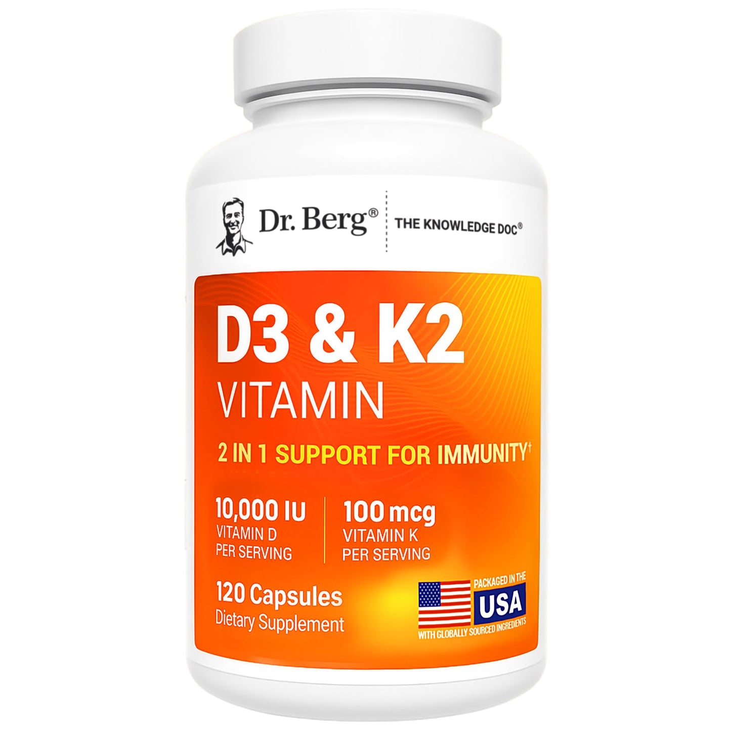 Dr. Berg Vitamin D3 & K2 10,000 IU + MK-7 – 120 Capsules – Immune, Bone & Heart Support* Supplement w/Magnesium, Zinc, B6 – 4X Lab-Tested – No Fillers – Non-GMO, cGMP, Formulated in USA Dr. Berg NutritionalsBuy Supplements Australia