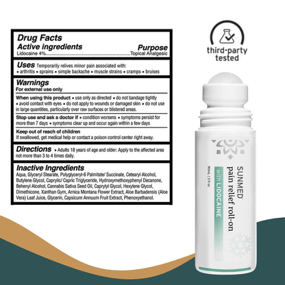 SUNMED Lidocaine 4% Roll-On Pain Relief – Targeted Topical Hemp Oil Extract for Muscle, Joint & Discomfort Relief – Portable Recovery Solution for Athletes – Quick Numbing Action, 3oz SUNMEDBuy Supplements Australia
