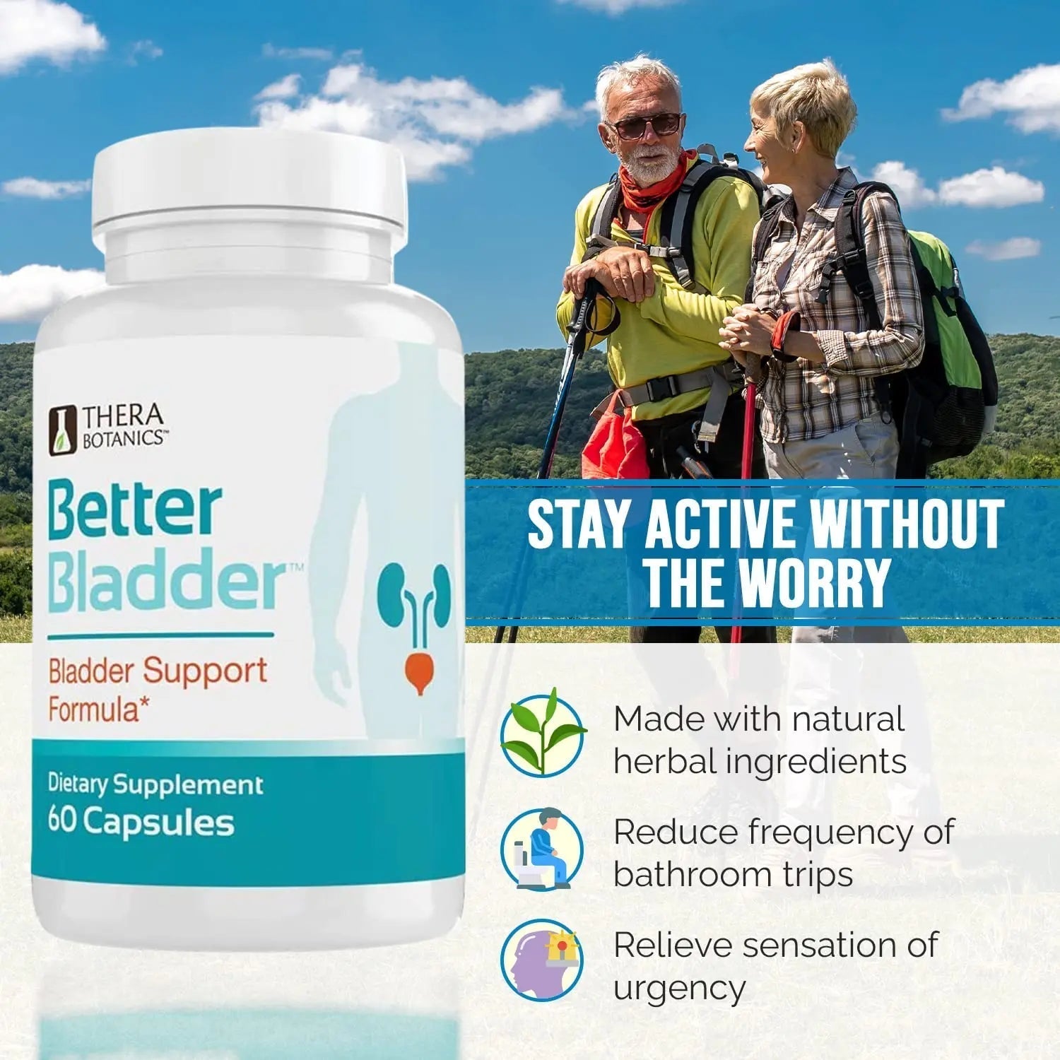 Better Bladder Control Supplement for Women & Men – Bladder Support Supplement to Help Reduce Urinary Leaks, Frequency & Urgency - 60 Count (1 Bottle) Better BladderBuy Supplements Australia