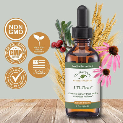 Native Remedies UTI-Clear for Urinary Tract and Bladder Health, 59 ml Native RemediesBuy Supplements Australia