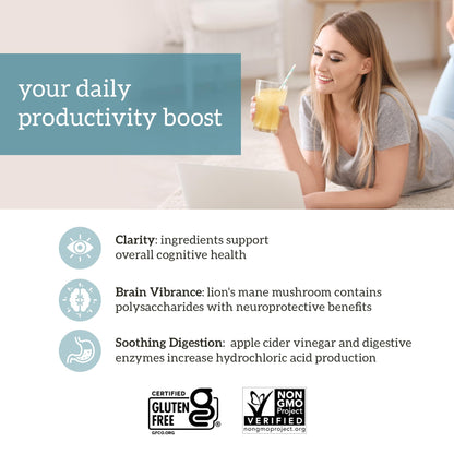 Organifi Pure - Promotes Stimulation in Learning, Memory, Focus, and Clarity - Brain Support with Superfoods - Gluten-Free and Non GMO - Best Served Cold, 30 Servings OrganifiBuy Supplements Australia
