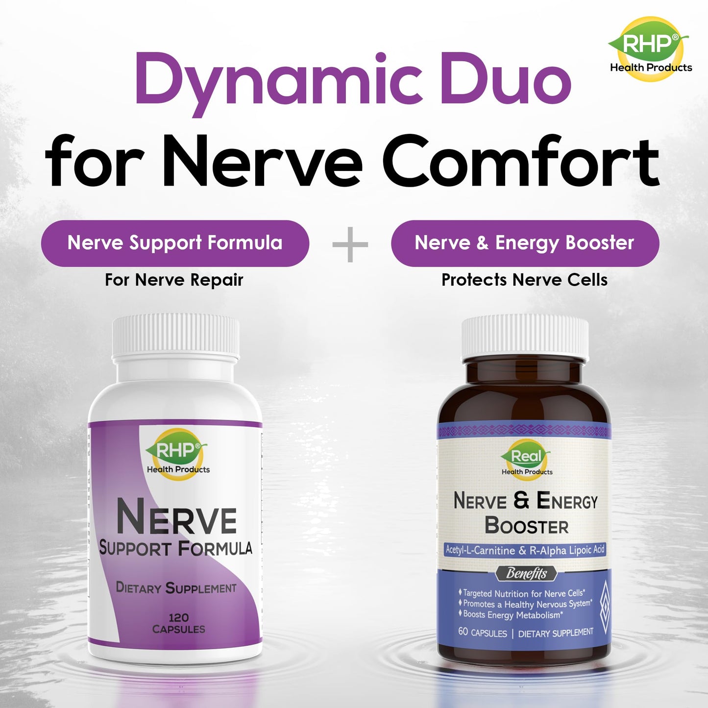 RHP Nerve Support Formula. Nutritional Support of Neuropathy, Nerve Relief from Aches, Nerve Pain & Discomfort. B-Complex with Benfotiamine and Methyl B12. 120 Capsules RHPBuy Supplements Australia