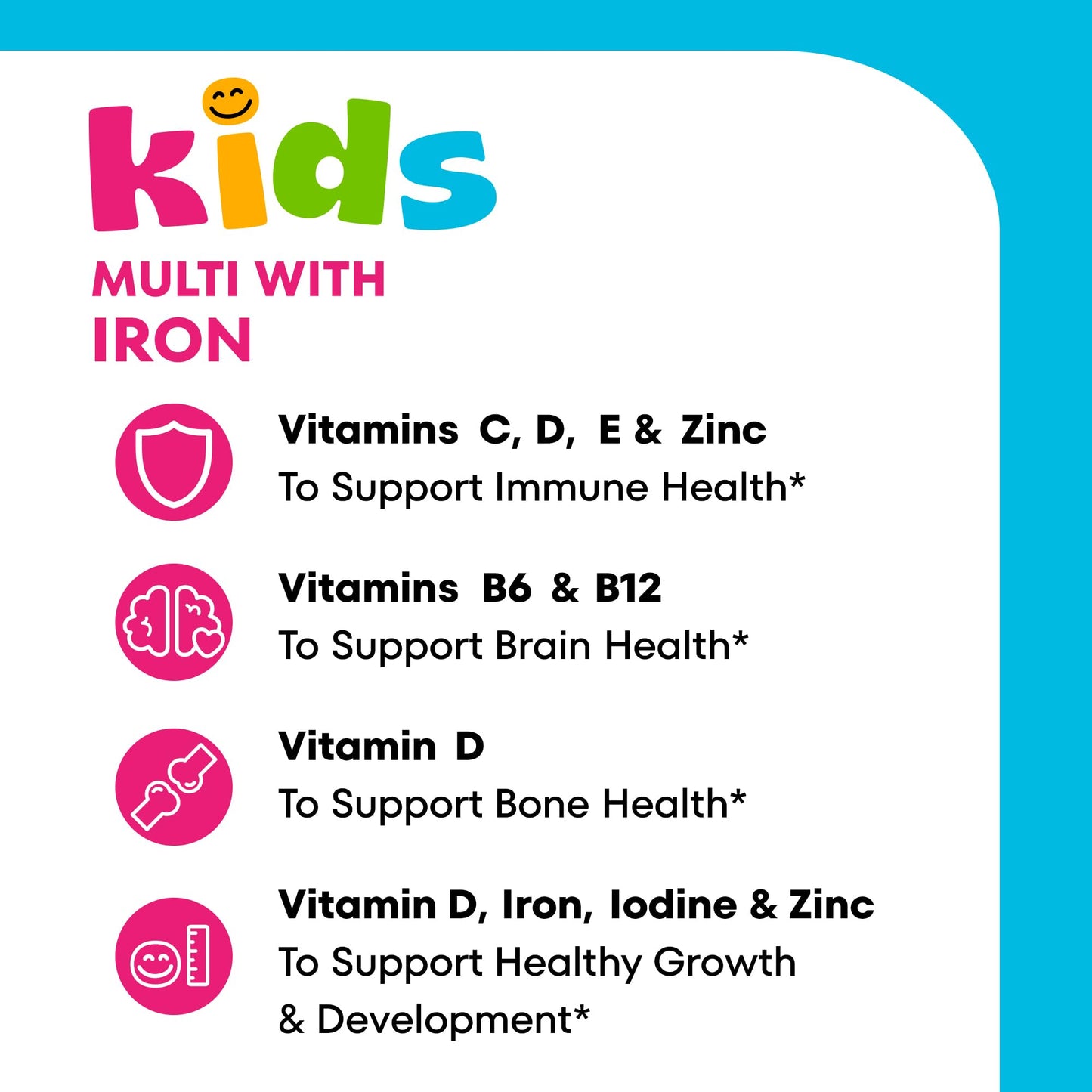 One A Day Kids Multivitamin with Iron Gummy, Vitamin D, Vitamin C, E, Zinc for Immune Support, Gummy Vitamins, Kids Multivitamin Gummies with Iron