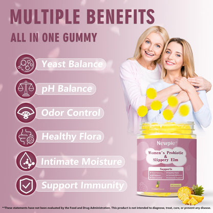 Blltzzz Her Juicy Women's Probiotic Gummies | Pineapple Flavor | Contains Slippery Elm and Probiotic Blend to Support Women's Intimate pH Balance, Gut Wellness and Overall Well-Being | 60 Gummies (2) BlltzzzBuy Supplements Australia