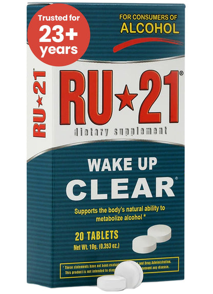 RU-21 The Supplement for When You Want to Drink & Go to Work The Next Morning | Feel Better After Celebrating & Support Your Liver | Trusted for 23+ Years | Made in USA (20 Pills, 10 Servings) RU-21Buy Supplements Australia