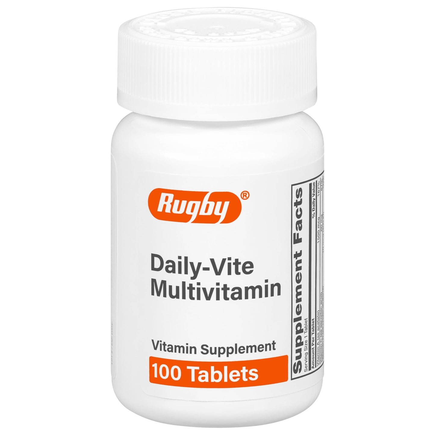 Rugby Daily-Vite Multivitamin - Daily Vitamin Supplement - 100 Tablets (1 Pack) RUGBY LABORATORIESBuy Supplements Australia
