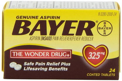 Genuine Bayer Aspirin 325mg Tablets, 24-Count (Pack of 2) BayerBuy Supplements Australia