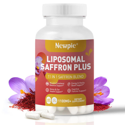 Newpie Saffron Supplements - 100% Pure Saffron Extract Capsules - Natural Mood Enhancer, Supports Eye & Heart Health, Boosts Energy - Premium Supplement for Women & Men（60 Servings (1) NewpieBuy Supplements Australia