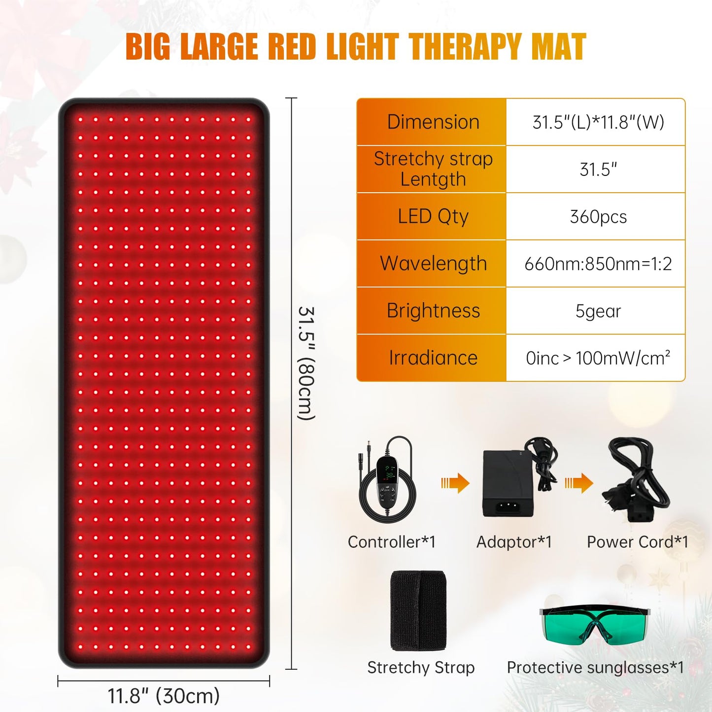 LED Red Light Therapy Pad Upgraded Large Size 660nm Red Light and 850nm Near Infrared Light AOCAAUPBuy Supplements Australia