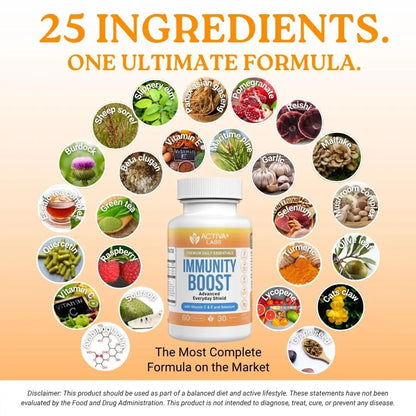 Activa+ Labs Immunity Boost Immune Support Supplement with Vitamin C, Vitamin E, Selenium & Herbal Antioxidant Complex | Activa LabsBuy Supplements Australia