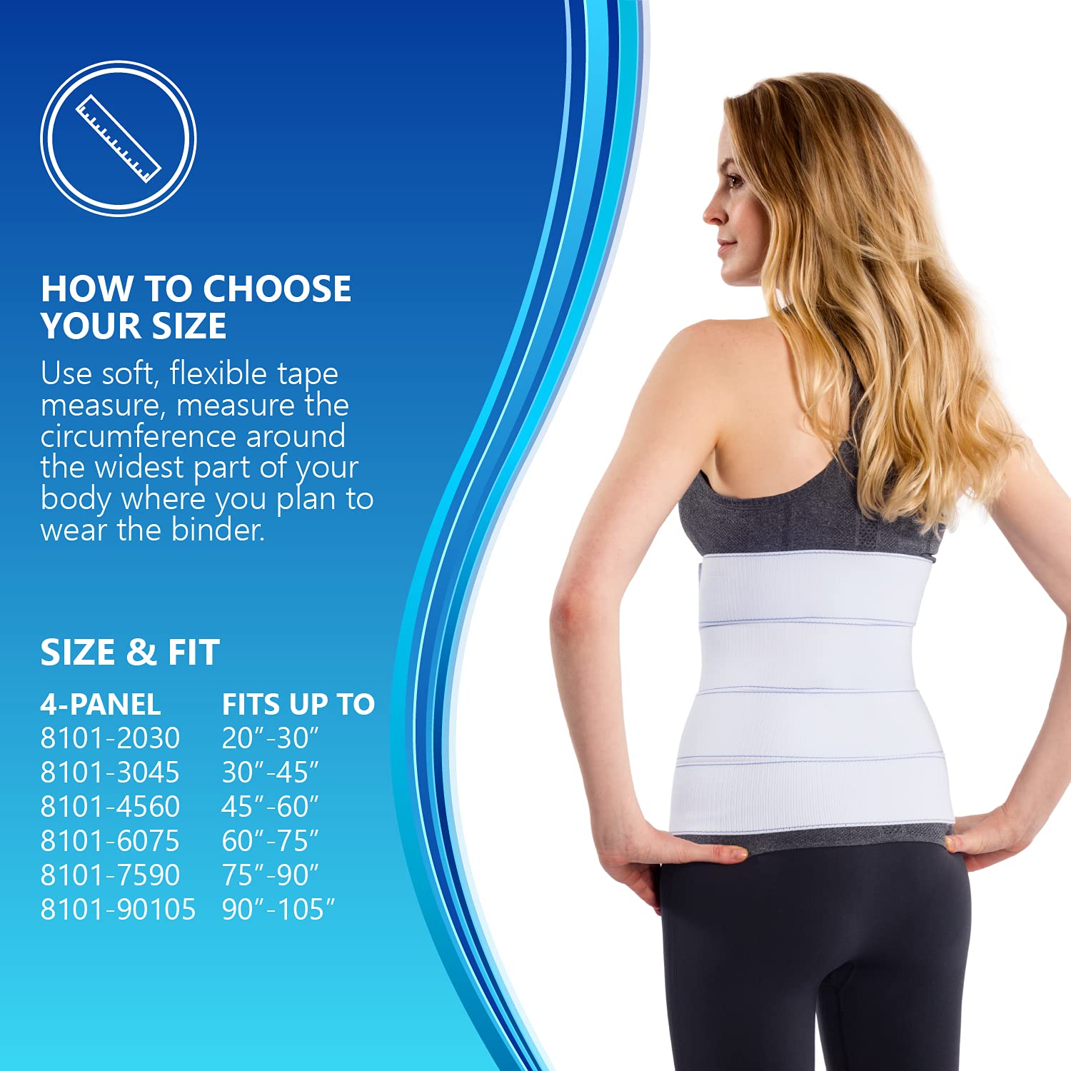 NYOrtho Abdominal Binder Lower Waist Support Belt - Compression Wrap for Men and Women NYOrthoBuy Supplements Australia