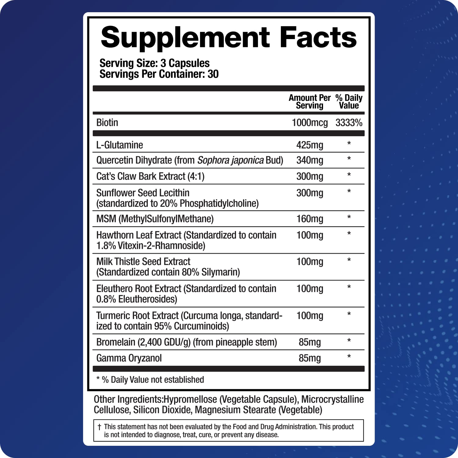 BioMatrix Leaky Gut Repair Supplement w/Glutamine, Quercetin, Cat's Claw, MSM, SIBO, Prebiotic Support, Intestinal Barrier Revive for Men and Women | 60-Day Supply – Leaky Gut-X BioMatrixBuy Supplements Australia