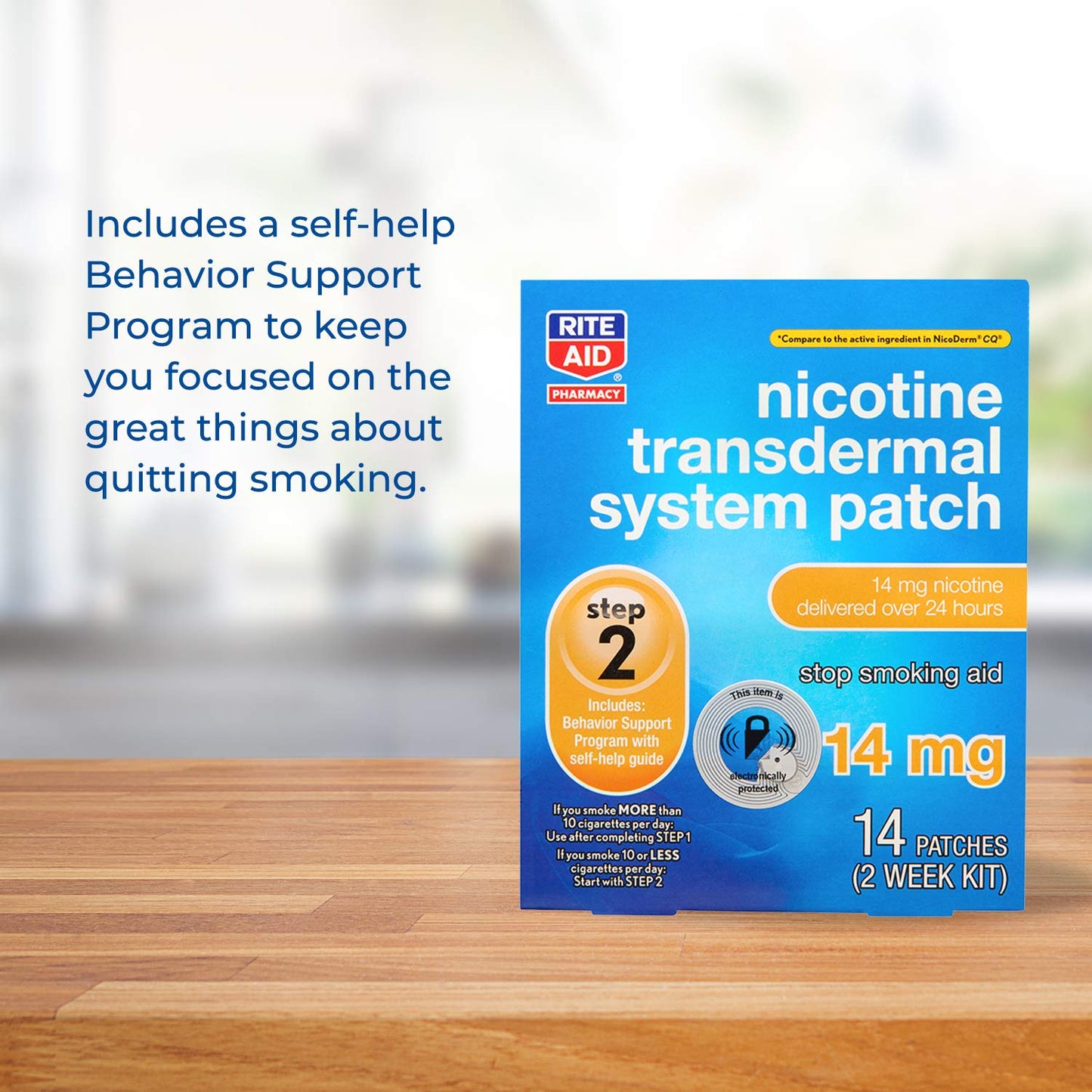 Rite Aid Nicotine Transdermal System Patch, Step 2, 14mg - 14 ct, Nicotine Rite AidBuy Supplements Australia