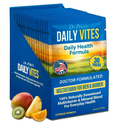 Dr. Price's Multivitamin for Women and Men | Tropical 30 Servings | Daily Supplement Powder with Vitamin C, B Complex & Minerals | Dr. Price's VitaminsBuy Supplements Australia