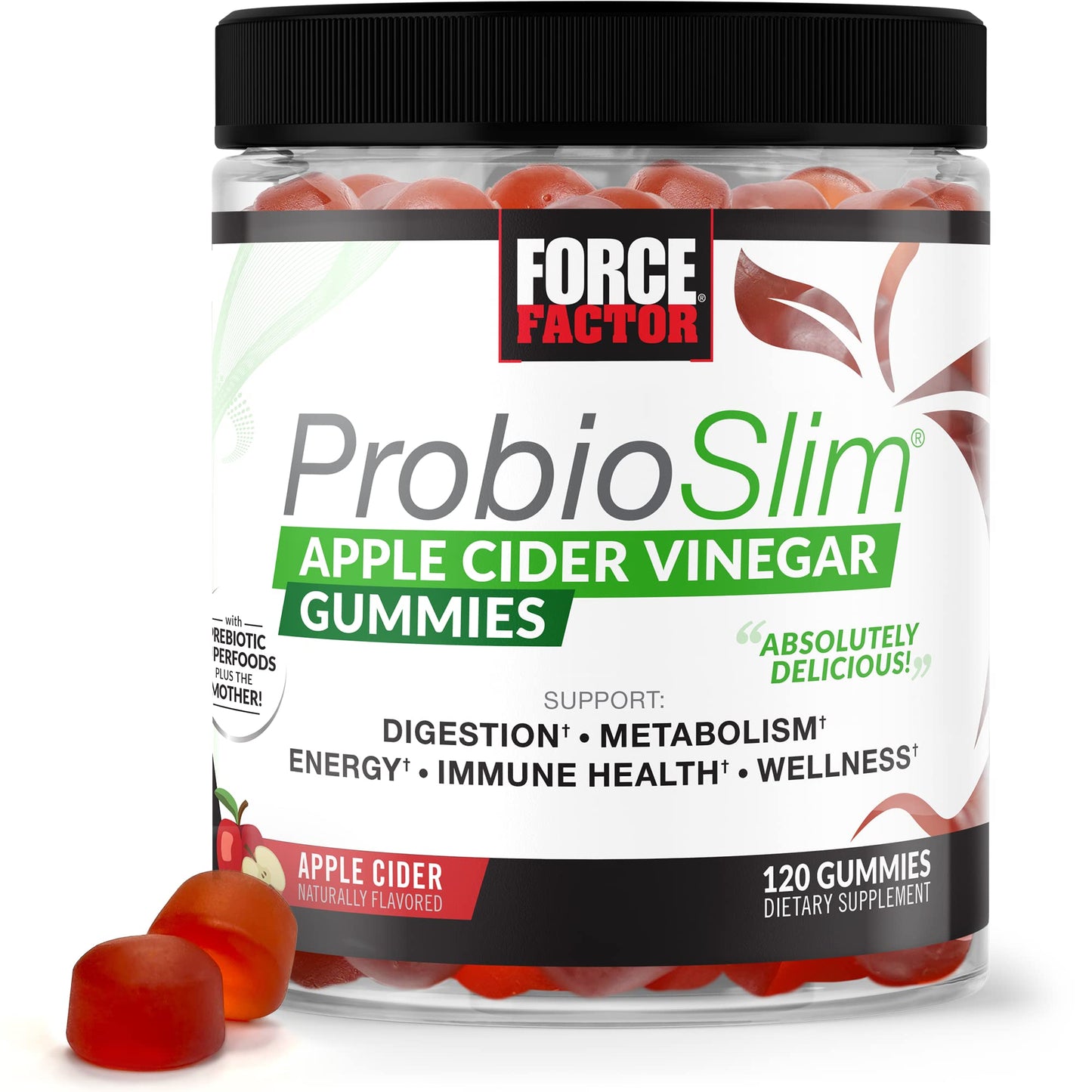 Force Factor ProbioSlim Apple Cider Vinegar Gummies with Organic, LactoSpore & Nature' Force FactorBuy Supplements Australia