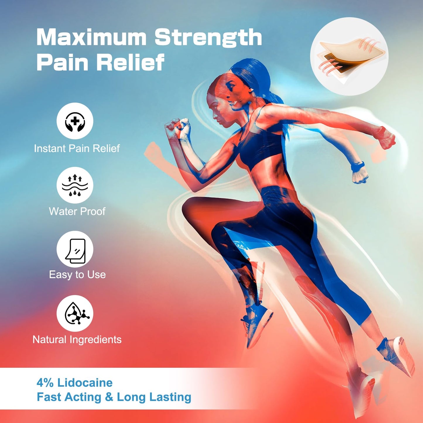 YOAPA 4% Lidocaine Pain Relief Patches | Maximum Strength Numbing Gel Patch for Back, Neck, Knee, Shoulder & Joint Pain | Up to 12 Hour Temporary Relief | 20 Count - G41 YOAPABuy Supplements Australia