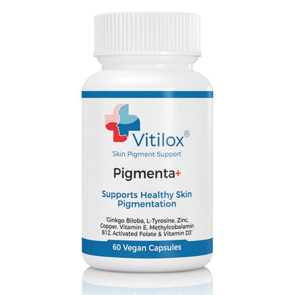 Vitilox Pigmenta+ Advanced, Skin Tone Support Supplement – 60 Tablets | 2 Months | Natural Vitiligo Skin Pigmentation Support | Reduce White Body Spots VitiloxBuy Supplements Australia
