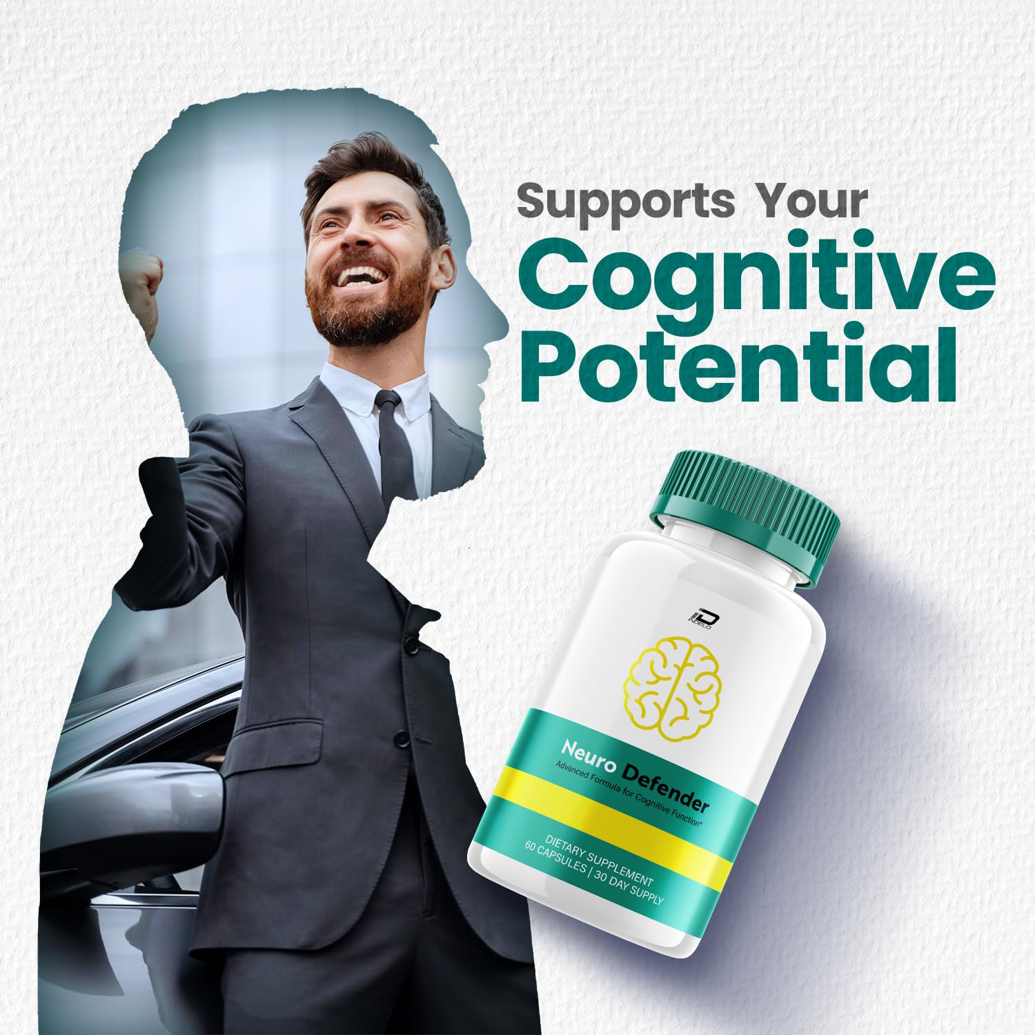 Neuro Defender Supplement Capsules – NeuroDefender Natural Blend Formula Focus Memory Support and Reviews (1 Pack – 60 Capsules) IndeloBuy Supplements Australia