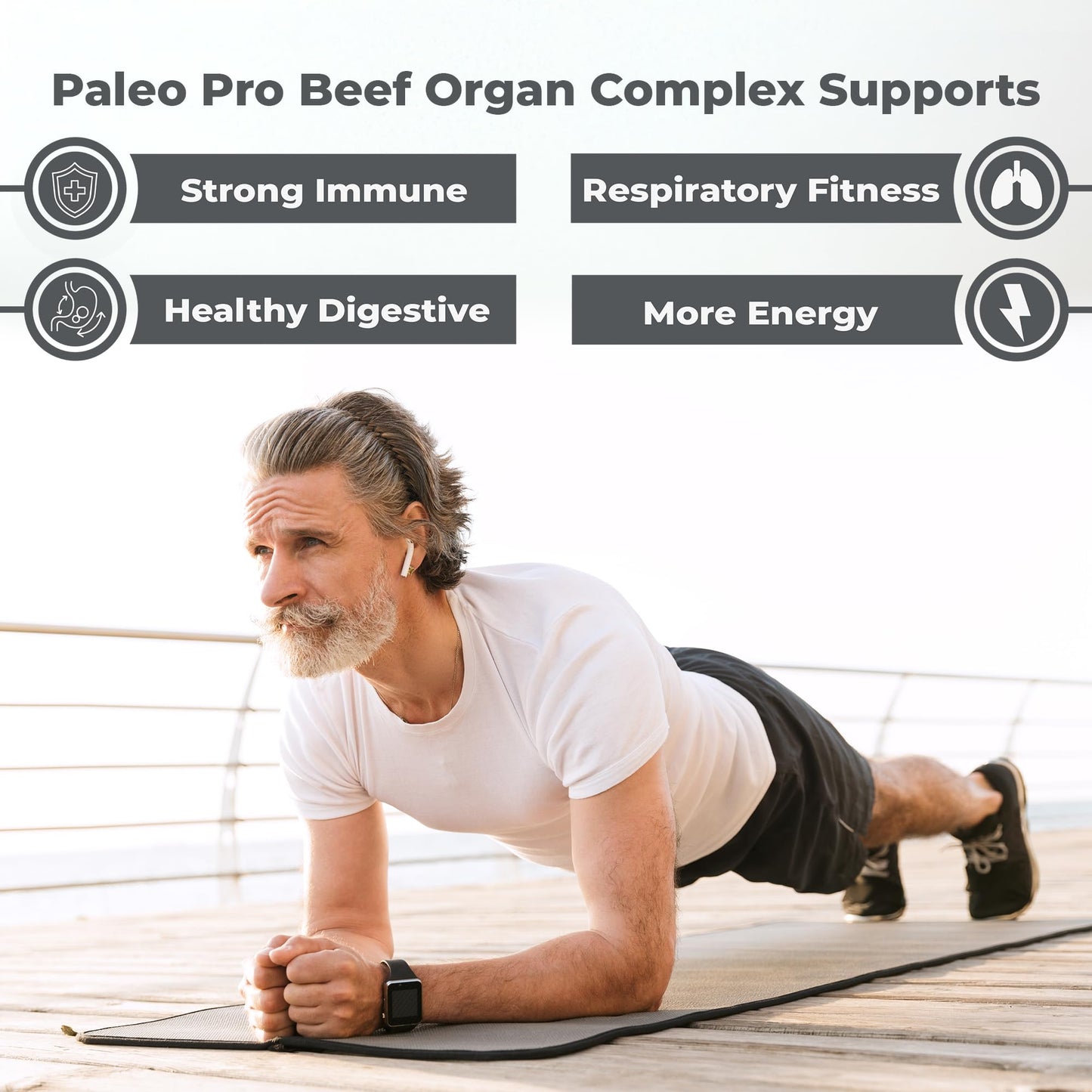 Paleo Pro O.G. Blend Premium Beef Organs Capsules, Kidney, Heart, Liver, Spleen and Pancreas from Grass Fed & Pastured Cows, Dietary Supplement, No GMO, 180 Capsules (Beef Organ Complex) Paleo ProBuy Supplements Australia