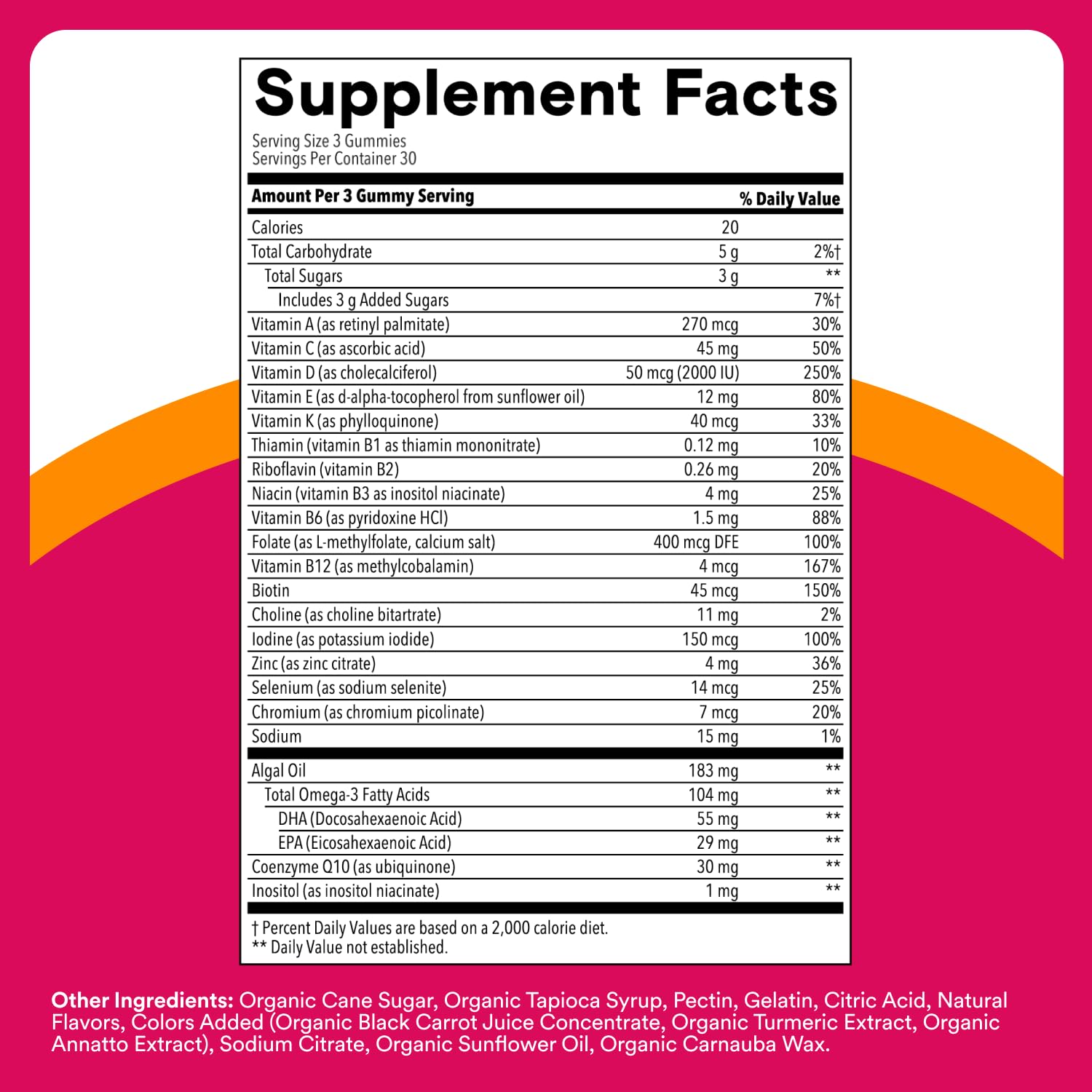 SmartyPants Women's Multivitamin Gummies - Improved Formula: Omega 3 (DHA/EPA), Methylfolate, CoQ10, Vitamin D3, C, Vitamin B12, B6, A, K & Zinc SmartyPantsBuy Supplements Australia