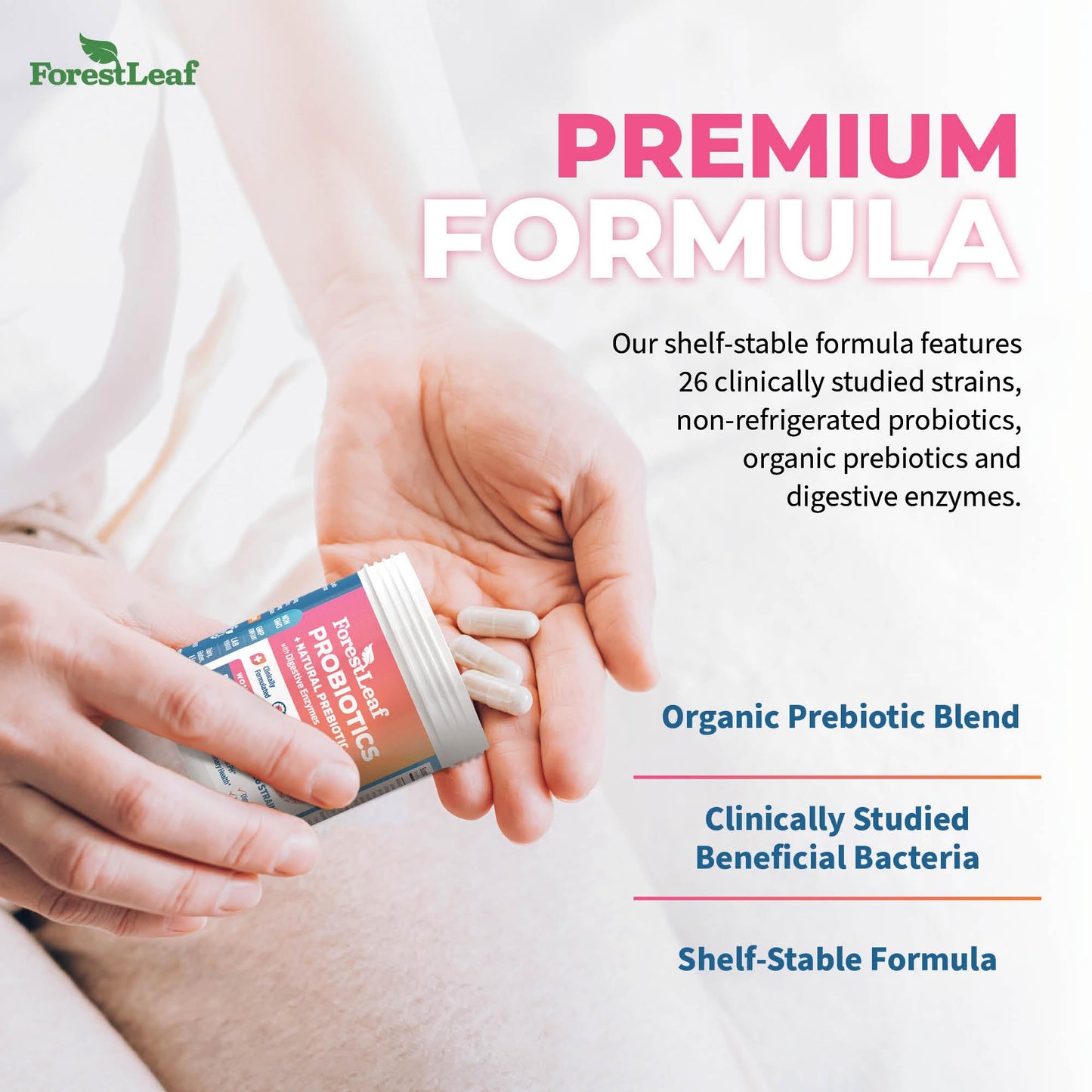 ForestLeaf Womens Probiotic 50 Billion CFU with Organic Prebiotics, Digestive Enzymes ForestLeafBuy Supplements Australia