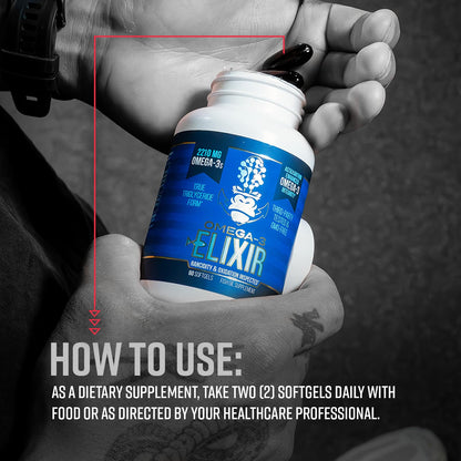 Gorilla Mind Omega-3 Elixir™ | 2210mg Fish Oil Re-Esterified Triglyceride Form | EPA, DHA + 2 Fatty Acids | Astaxanthin Infusion for Bolstered Integrity | 3rd Party & Rancidity Tested | 60 Softgels Gorilla MindBuy Supplements Australia