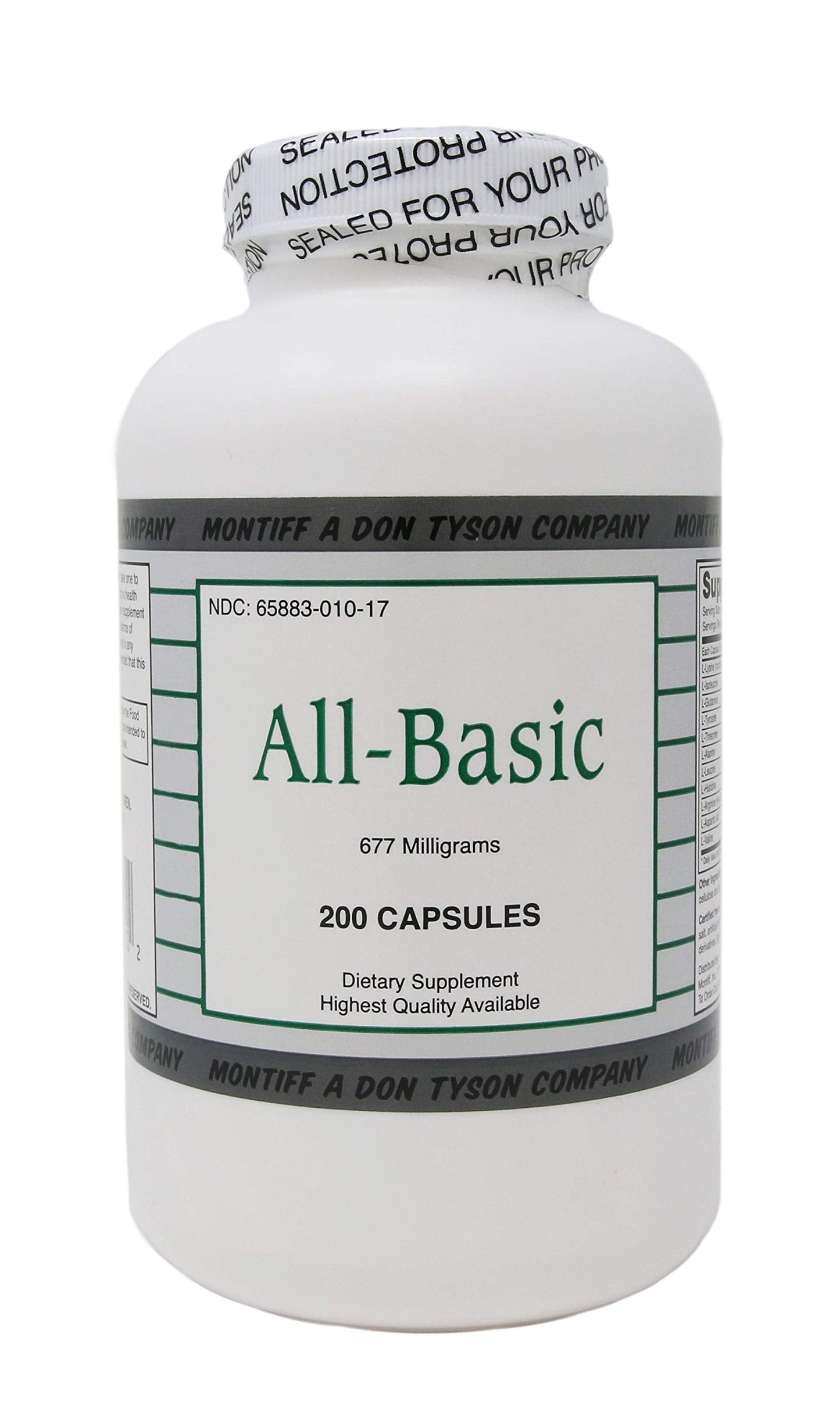 All Basic 677 mg 200 Capsules MontiffBuy Supplements Australia