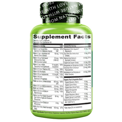 NATURELO Mens Multivitamins for Men 50+ - One Daily Multivitamin for Men with Vitamins, Minerals & Organic Whole Foods NATURELOBuy Supplements Australia