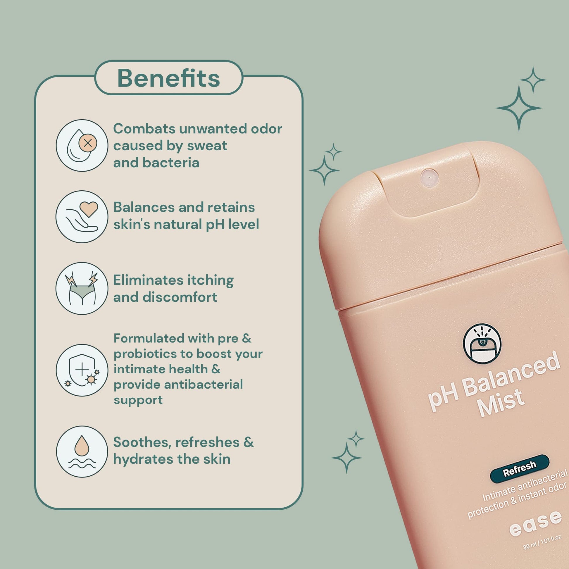 Ease Intimate Soothing pH-Balanced Mist for Feminine Itching and Discomfort Relief EaseBuy Supplements Australia