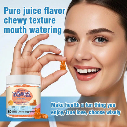 Misyvoing Vitamin D3 K2 Sugar-Free Gummies,Vitamin D3 10000 IU with K2 200mcg,VitaminC,Calcium,Magnesium,Zinc,Support for Bones Misyvoing