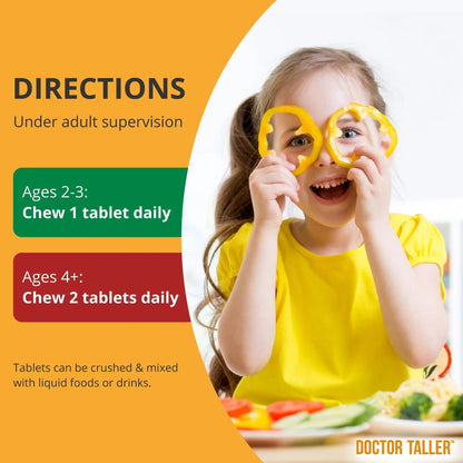 NuBest Doctor Taller Kids - Kids Multivitamins, Toddler Vitamins - Support Healthy, Immunity and Bone Strength for Ages 2 to 9 NuBest