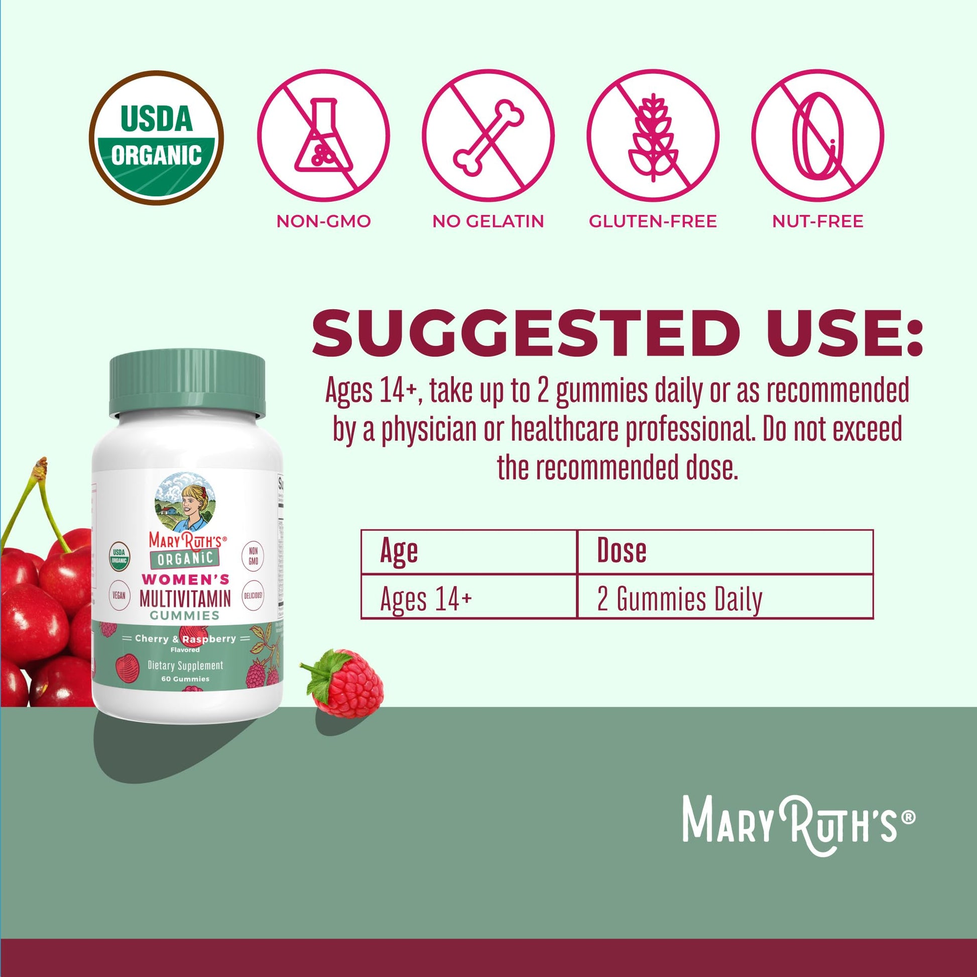 MaryRuth Organics Multivitamin for Women 14 | Women's Multivitamin Gummies for Immune Support| Skin Health | MaryRuth OrganicsBuy Supplements Australia