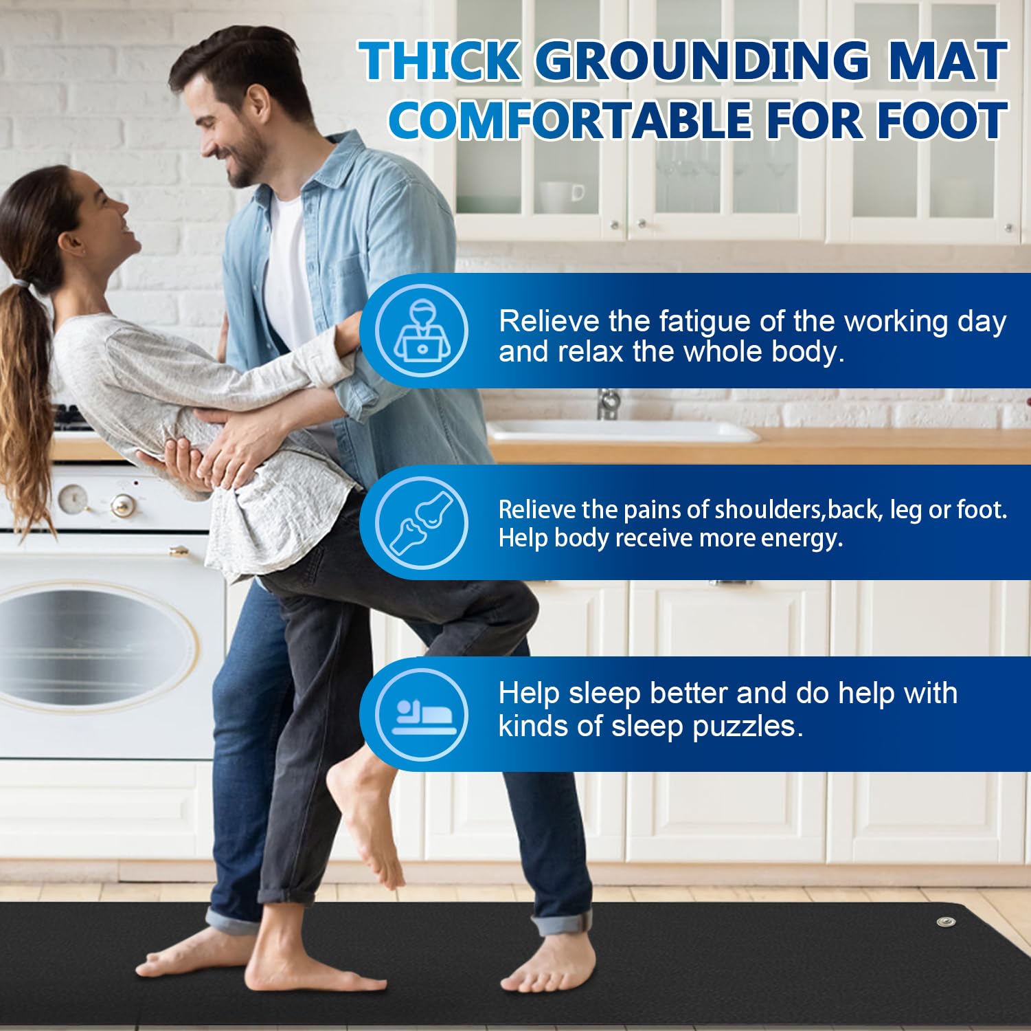 Grounding Mat for Bed, Desk, Floor, Grounding Pad for Better Sleep, Health, Pain Relief, Grounding Mat MEIMINGBuy Supplements Australia