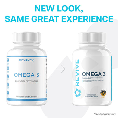 Revive MD Omega 3 Fish Oil Supplements for Men & Women – Softgels with EPA & DHA Fatty Acids for Healthy Skin & Joints, Heart & Brain Support – Vegan-Friendly, Gluten-Free (120 Softgels) ReviveBuy Supplements Australia