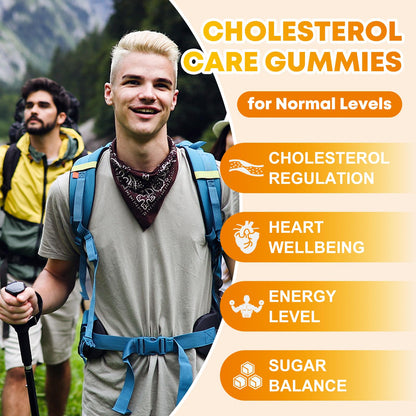 Cholesterol Supplements with 1200mg Plant Sterols & Stanols, Guggul, Bergamot, Red Yeast Rice, Cholesterol Complex Gummies Support Healthy Cholesterol Levels, Pineapple Flavor, 60 Counts YANLUOBOBuy Supplements Australia