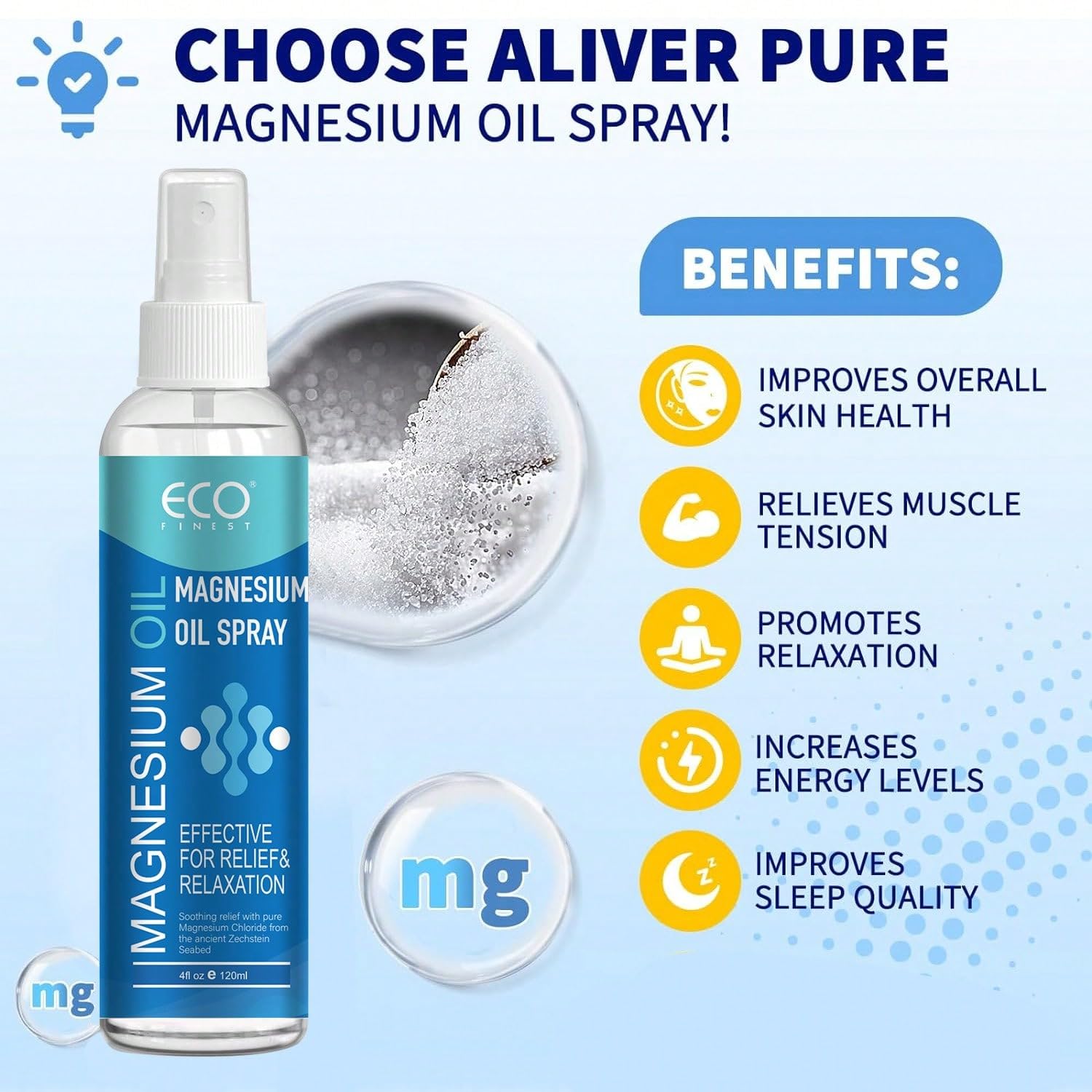 Magnesium Oil Spray For Muscle & Joint Relief – Natural Relaxation & Sleep Support, 4oz Fast-Absorbing Body Mist genericBuy Supplements Australia
